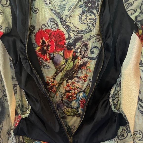 Alberto Makali Blue and Black Patterned Hoodie - Picture 4 of 8